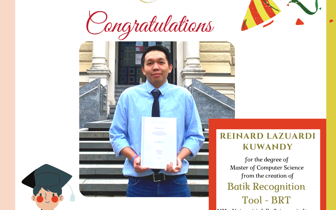 Membanggakan! Penganugerahan Gelar Master Ilmu Komputer Reinard Lazuardi Kuwandi dari Swiss atas Kesuksesan “Batik Recognition Tool”